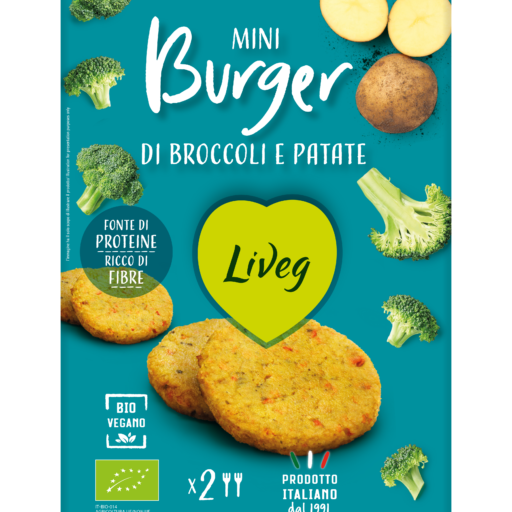 Broccoli and potato mini burger